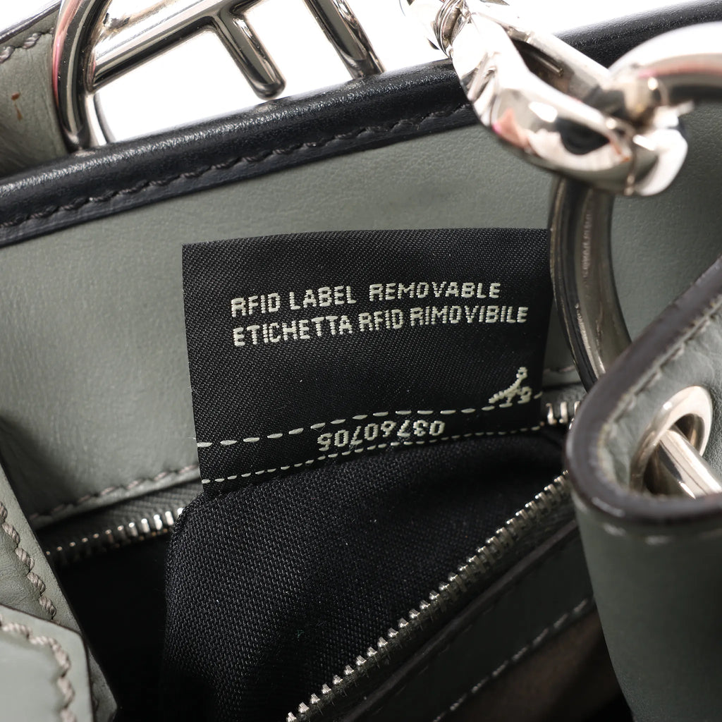 Fendi Runaway Leather Handbag in Green 8BH344
