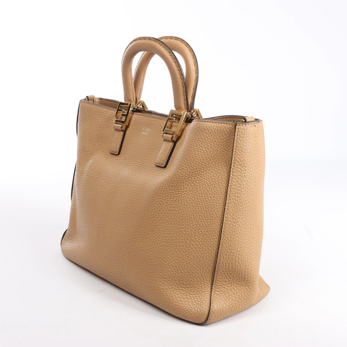 Fendi Selleria FF Medium Leather 2Way 2Way Handbag in Brown 8BH368