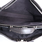Fendi Selleria Peekaboo Leather 2Way Handbag Gray 7VA388