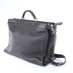 Fendi Selleria Peekaboo Leather 2Way Handbag Gray 7VA388
