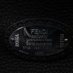 Fendi Selleria Peekaboo Leather 2Way Handbag Gray 7VA388