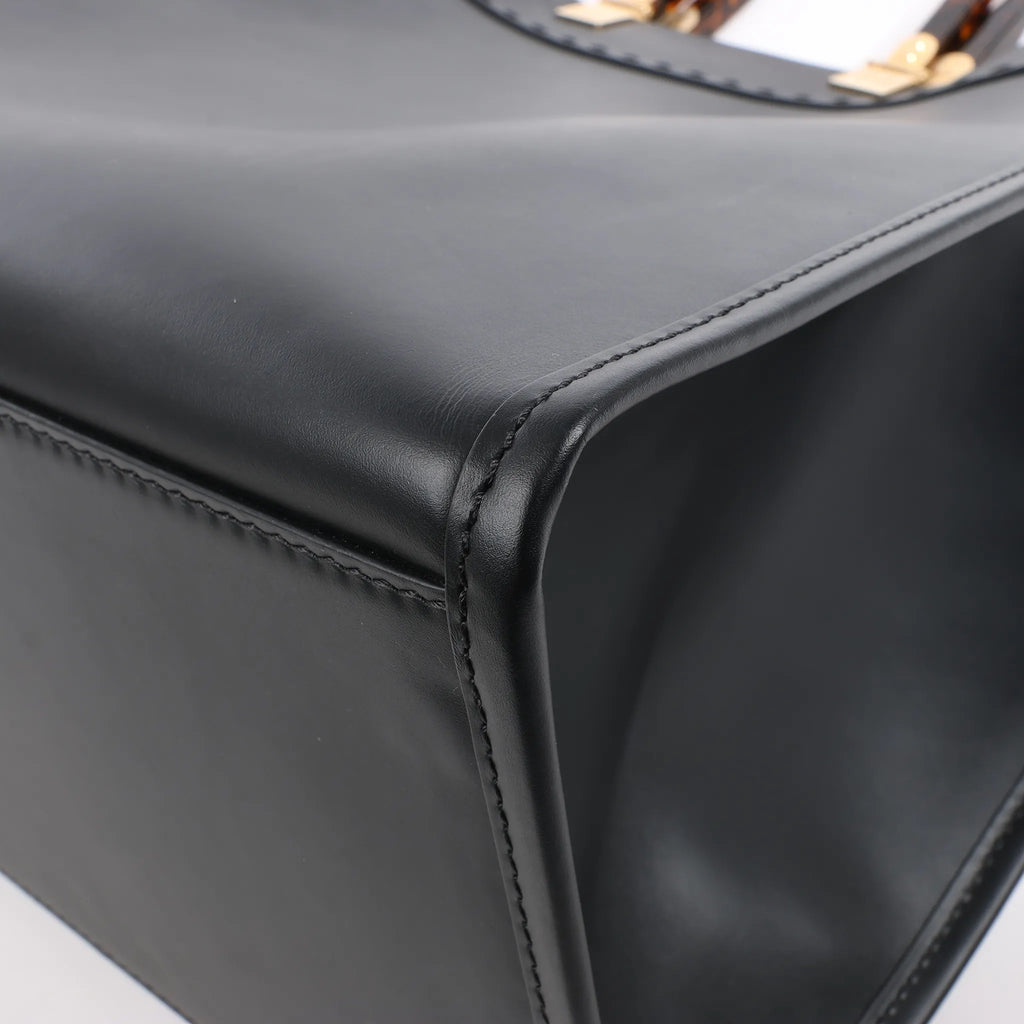 Fendi Sunshine Large Leather Handbag in Black 8BH372