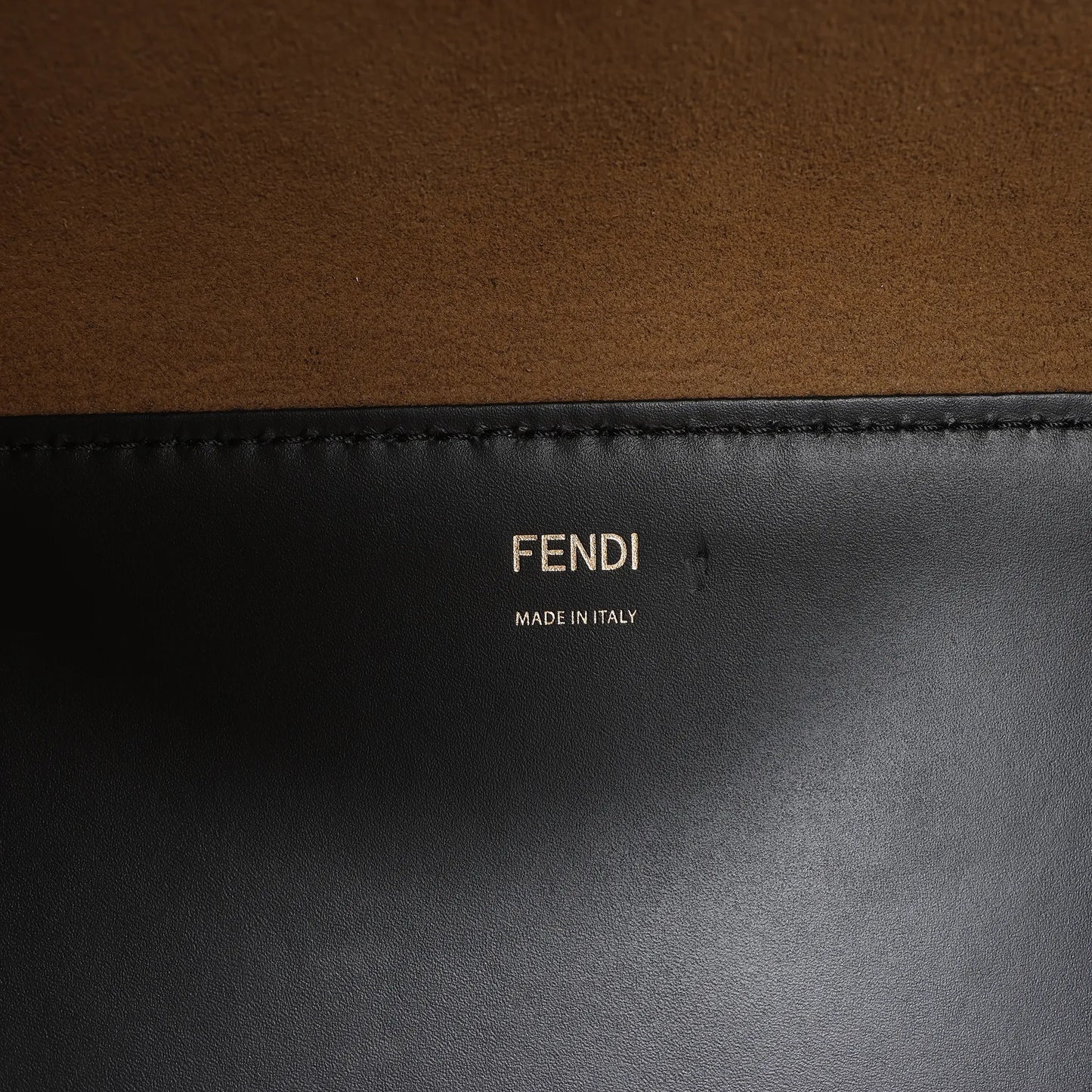 Grand sac à main en cuir Fendi Sunshine noir 8BH372