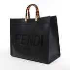 Fendi Sunshine Large Leather Handbag in Black 8BH372