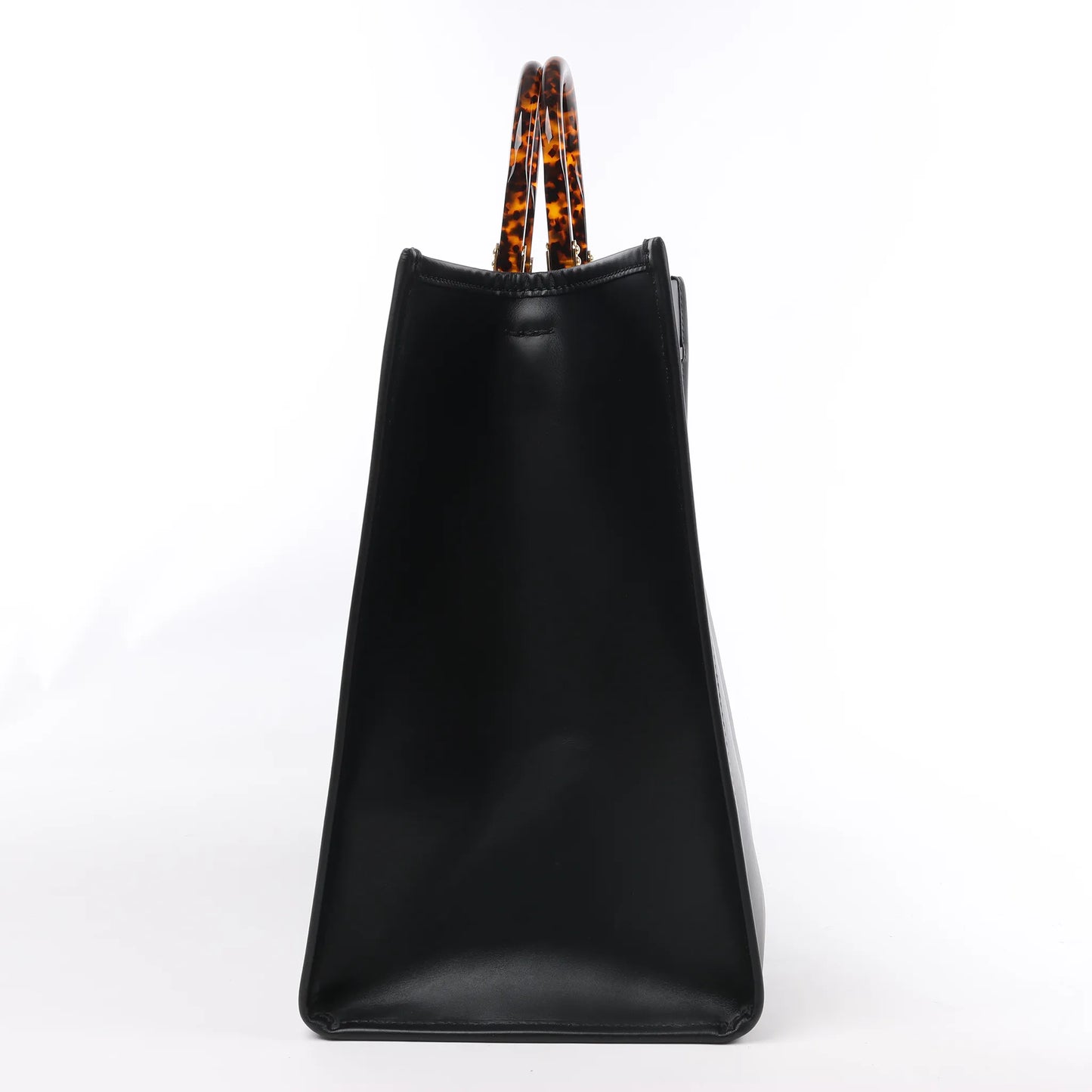 Grand sac à main en cuir Fendi Sunshine noir 8BH372