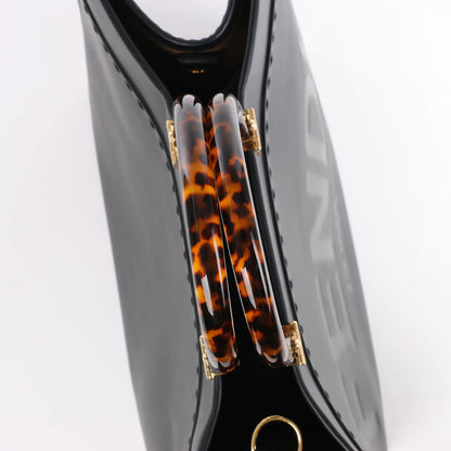 Grand sac à main en cuir Fendi Sunshine noir 8BH372