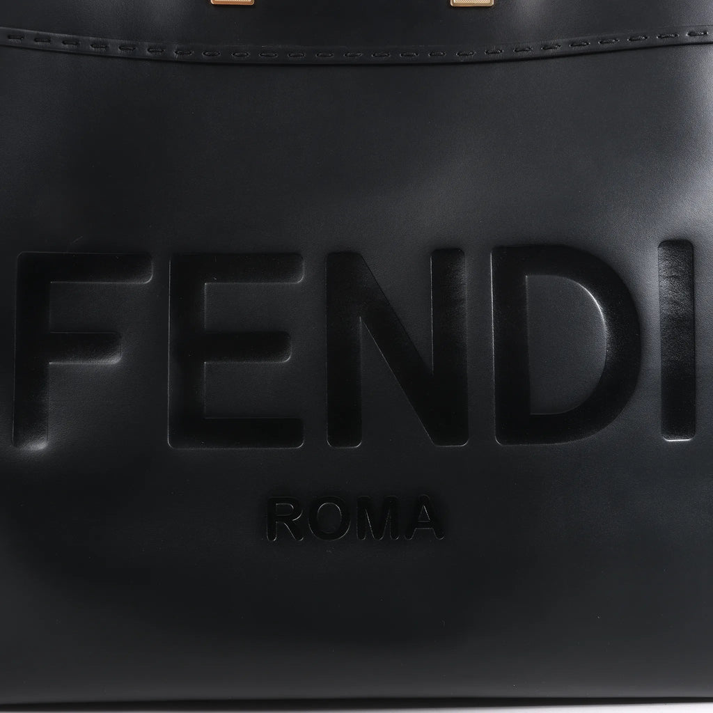 Fendi Sunshine Large Leather Handbag in Black 8BH372