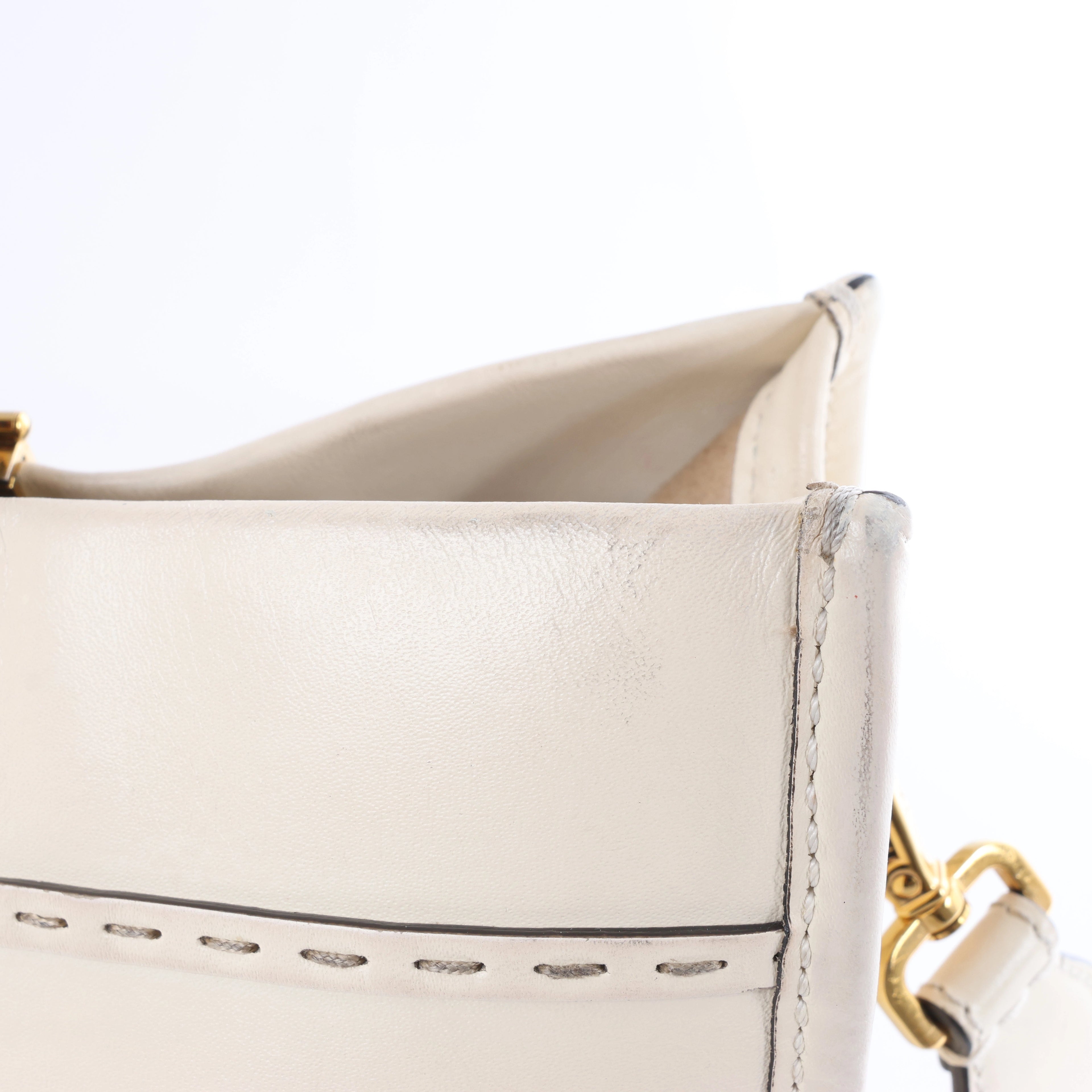 Fendi Sunshine Medium Leather 2Way Handbag in Beige 8BH386