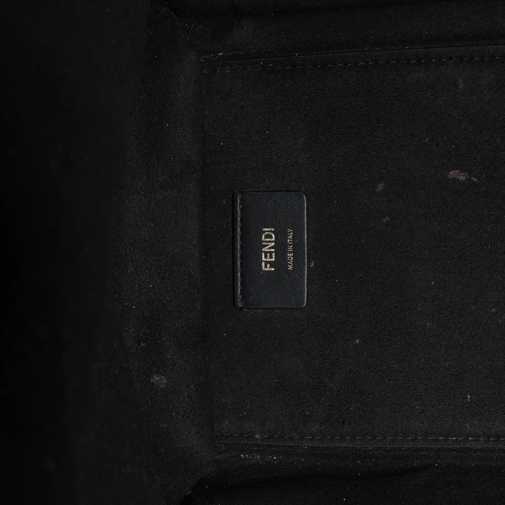 Fendi Sunshine Medium Leather 2Way Handbag in Black