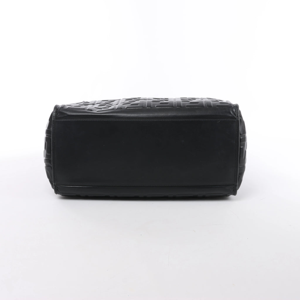 Fendi Sunshine Medium Leather 2Way Handbag in Black