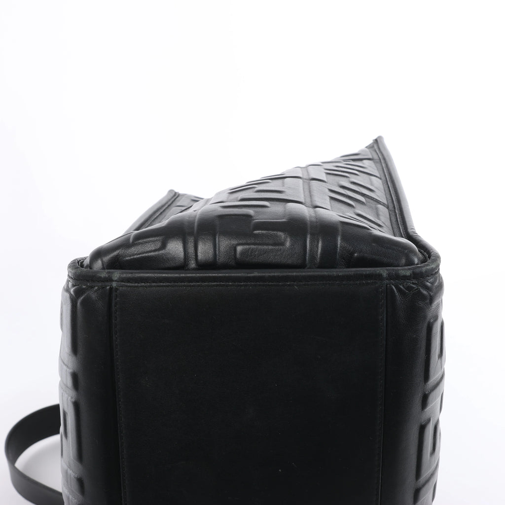 Fendi Sunshine Medium Leather 2Way Handbag in Black