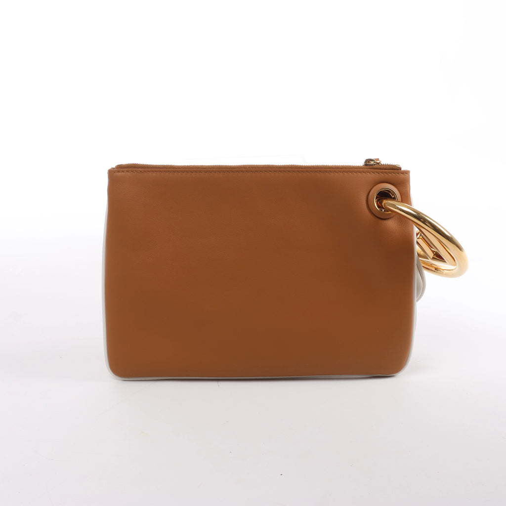 Bolso de hombro FENDI de ante y piel en color negro