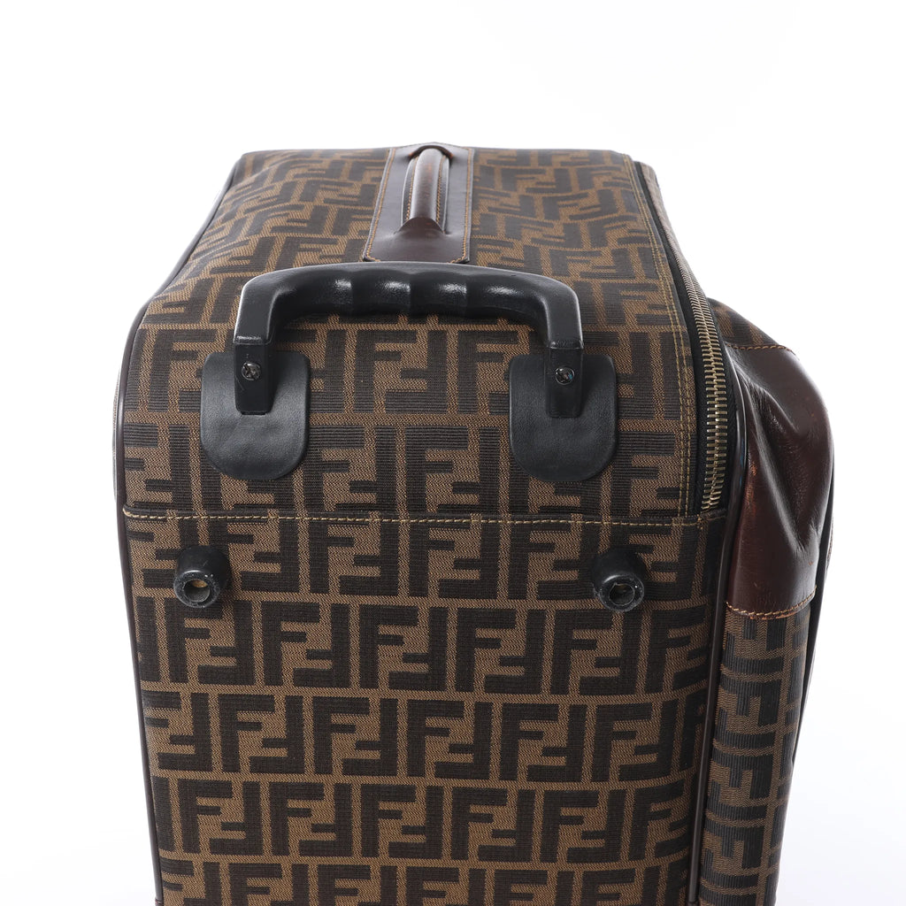 Fendi Zucca Canvas & Leather Travel Bag in Brown