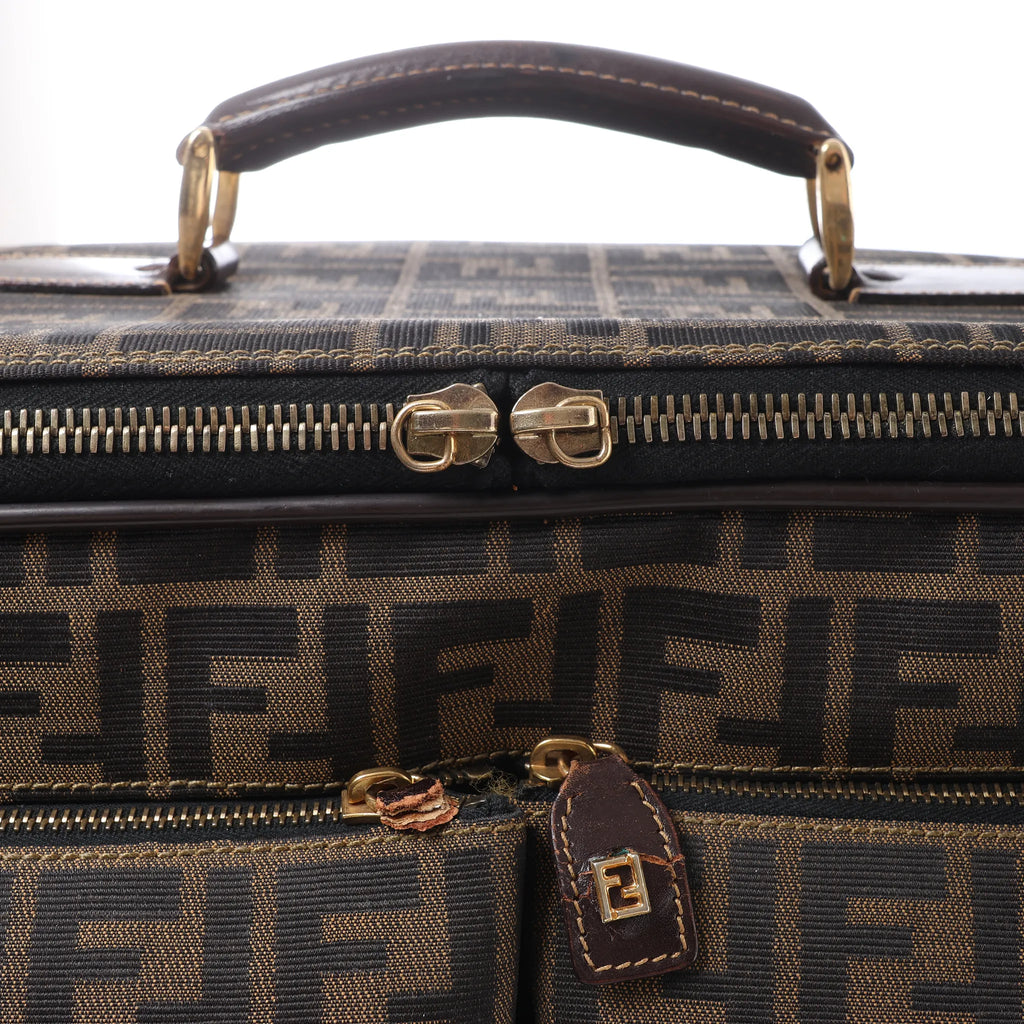 Fendi Zucca Canvas & Leather Travel Bag in Brown