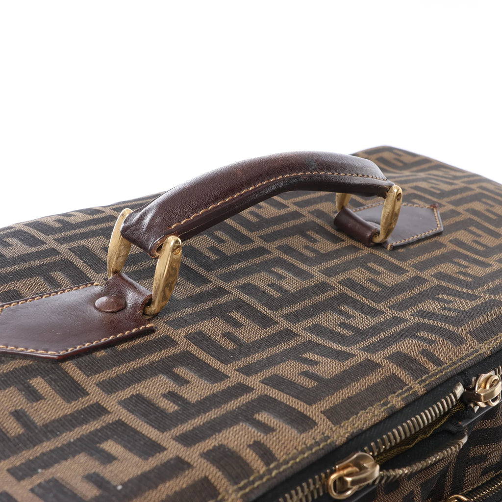 Fendi Zucca Canvas & Leather Travel Bag in Brown