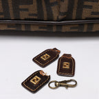 Fendi Zucca Canvas & Leather Travel Bag in Brown