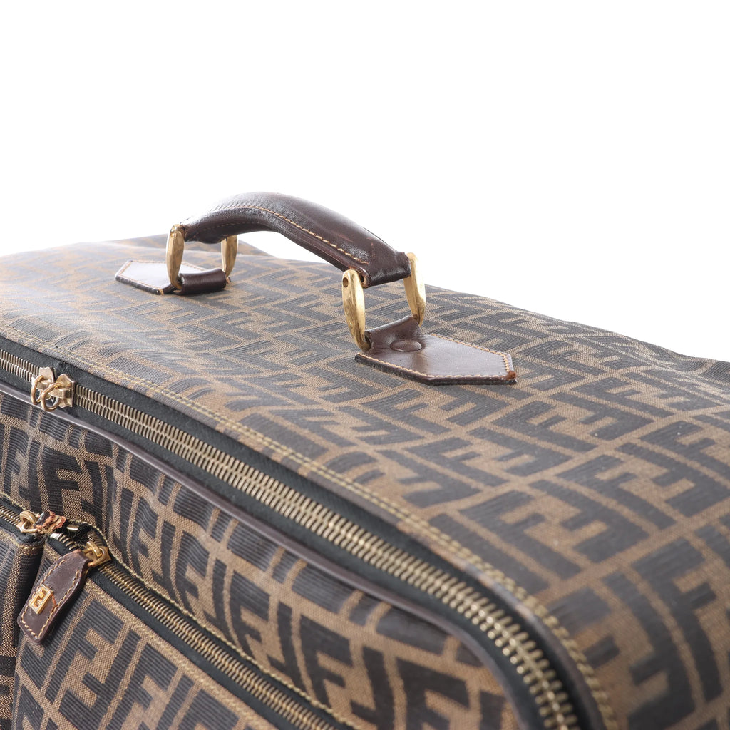 Fendi Zucca Canvas & Leather Travel Bag in Brown