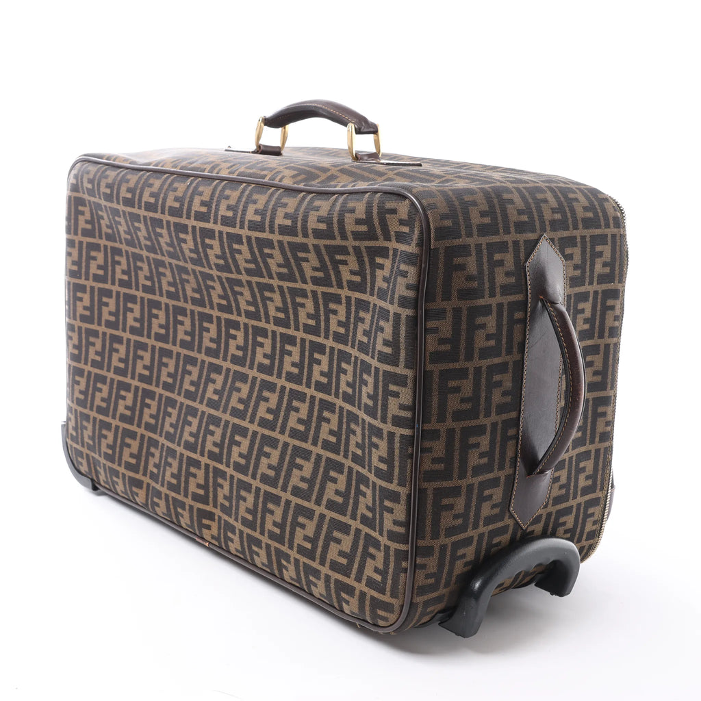 Fendi Zucca Canvas & Leather Travel Bag in Brown