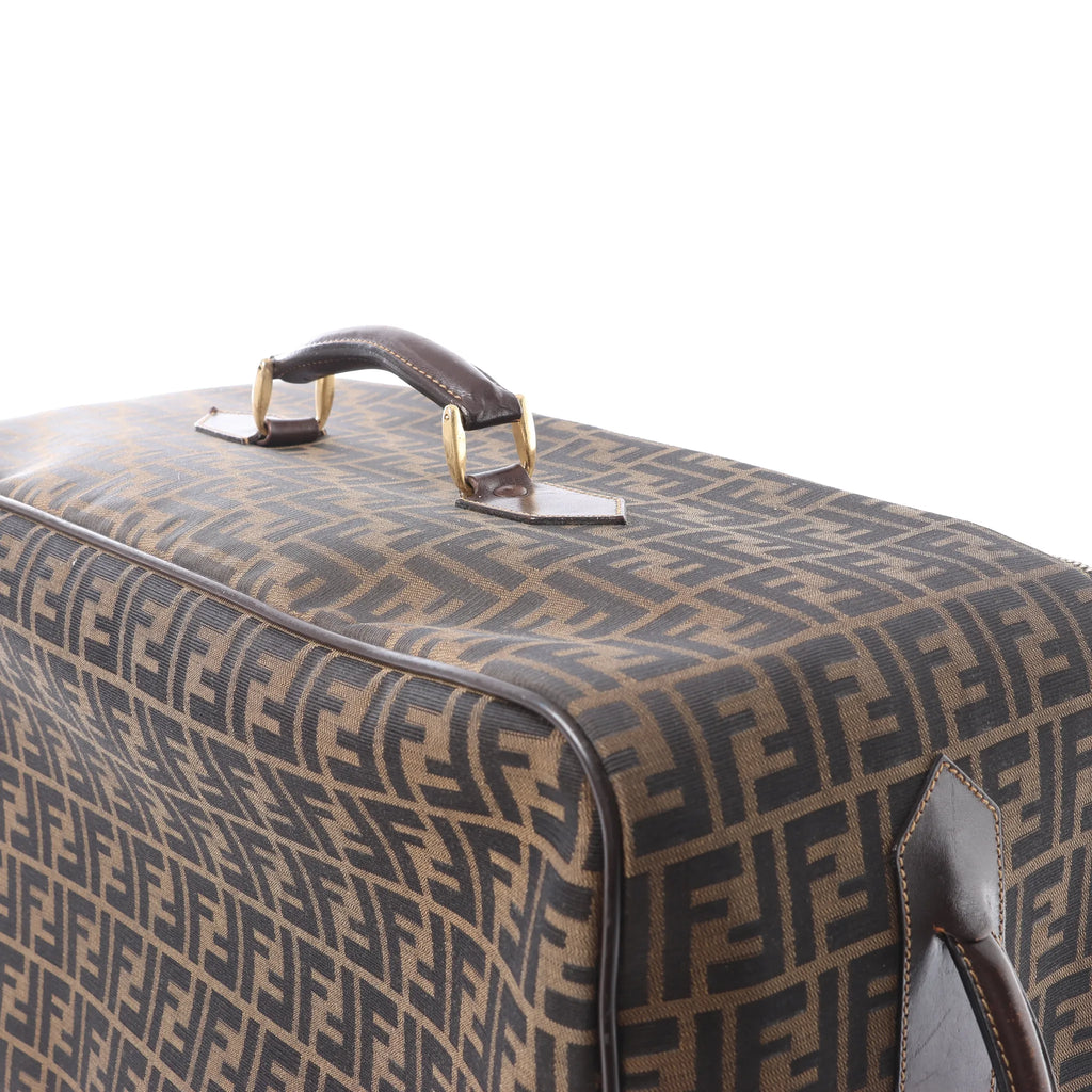 Fendi Zucca Canvas & Leather Travel Bag in Brown