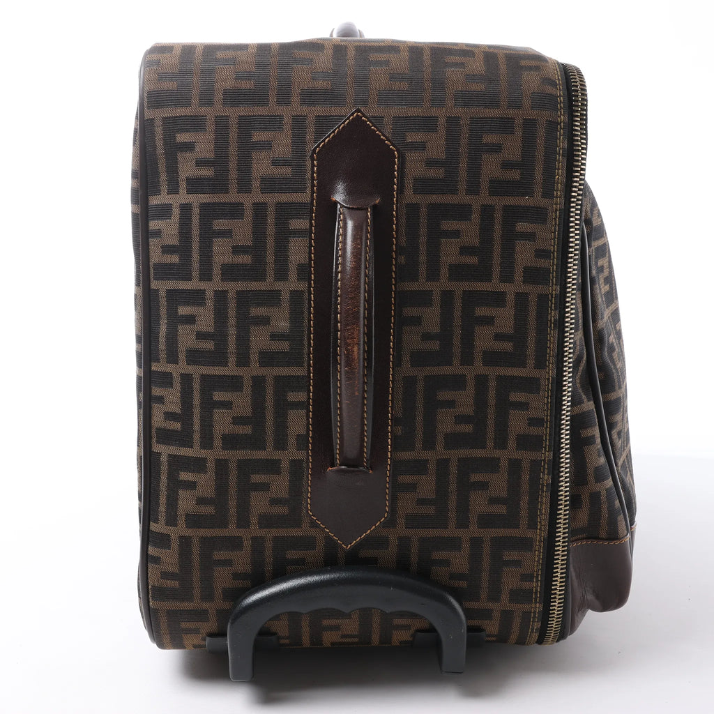 Fendi Zucca Canvas & Leather Travel Bag in Brown