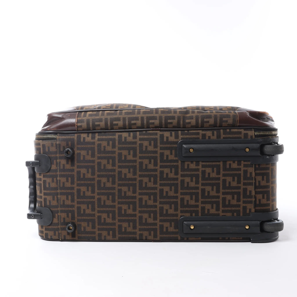 Fendi Zucca Canvas & Leather Travel Bag in Brown