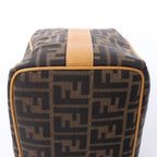 FENDI Zucca Canvas x Leather Handbag in Brown