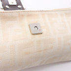 FENDI Baguette ZUCCa Canvas x Leather Shoulder bag in Beige 26685