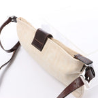 FENDI Baguette ZUCCa Canvas x Leather Shoulder bag in Beige 26685