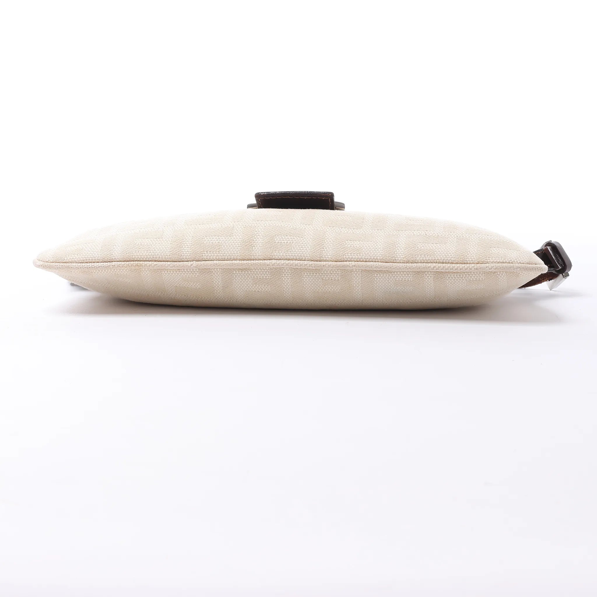 FENDI Baguette ZUCCa Canvas x Leather Shoulder bag in Beige 26685