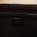 FENDI Mamma Baguette Canvas & Leather Shoulder bag in Beige