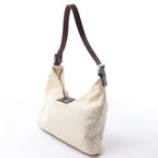 FENDI Mamma Baguette Canvas & Leather Shoulder bag in Beige