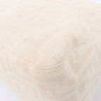 FENDI Mamma Baguette Zucchino Canvas & Leather Shoulder bag in Beige 26325