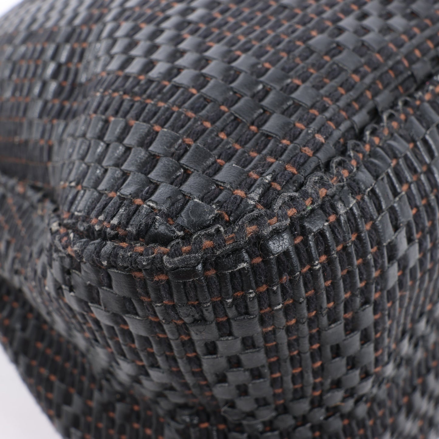 FENDI Zucchino Mamma Baguette Leather Shoulder bag in Black 8BR001