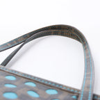 FENDI ZUCCa PVC Shoulder Bag in Brown x Blue 8BH223