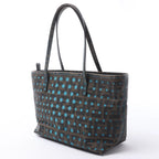 FENDI ZUCCa PVC Shoulder Bag in Brown x Blue 8BH223