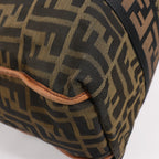 FENDI Zucca Canvas x Leather 2Way Handbag in Brown 7VA158