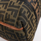 FENDI Zucca Canvas x Leather 2Way Handbag in Brown 7VA158