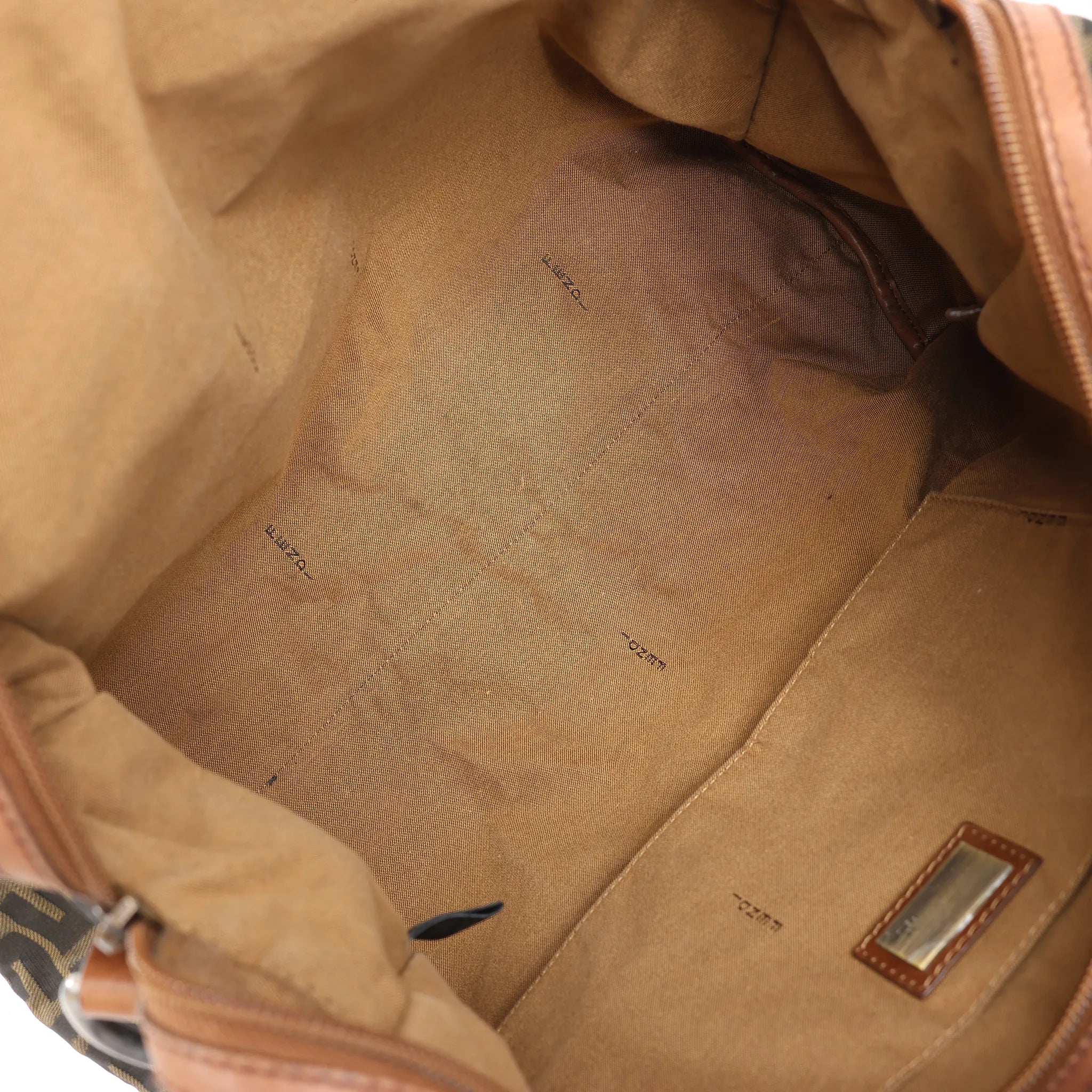 FENDI Zucca Canvas x Leather 2Way Handbag in Brown 7VA158