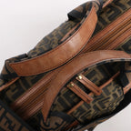 FENDI Zucca Canvas x Leather 2Way Handbag in Brown 7VA158
