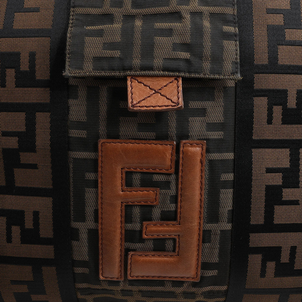 FENDI Zucca Canvas x Leather 2Way Handbag in Brown 7VA158