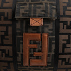 FENDI Zucca Canvas x Leather 2Way Handbag in Brown 7VA158
