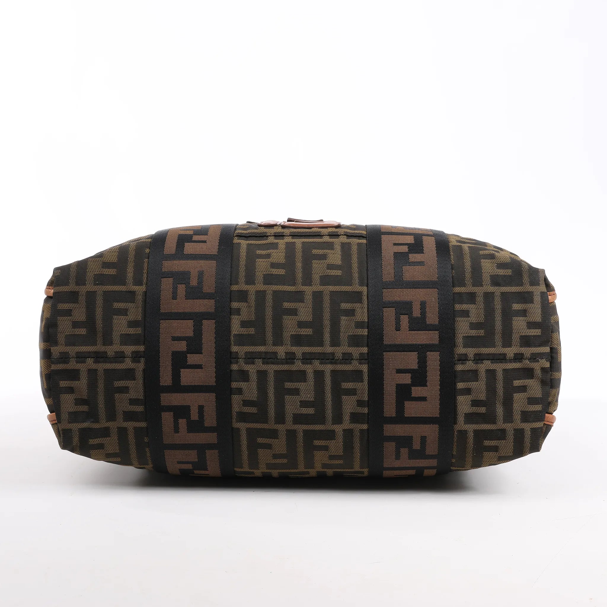 FENDI Zucca Canvas x Leather 2Way Handbag in Brown 7VA158