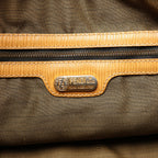 FENDI Zucca Canvas x Leather Handbag in Brown