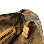 FENDI Zucca Canvas x Leather Handbag in Brown
