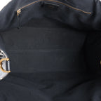 FENDI Zucca Coated Canvas x Leather Handbag in Blue x Black 8BH357
