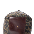 Bolsa de viaje FENDI Zucca de lona y piel en marrón