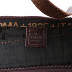 Bolsa de viaje FENDI Zucca de lona y piel en marrón