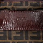Bolsa de viaje FENDI Zucca de lona y piel en marrón