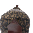 Bolsa de viaje FENDI Zucca de lona y piel en marrón
