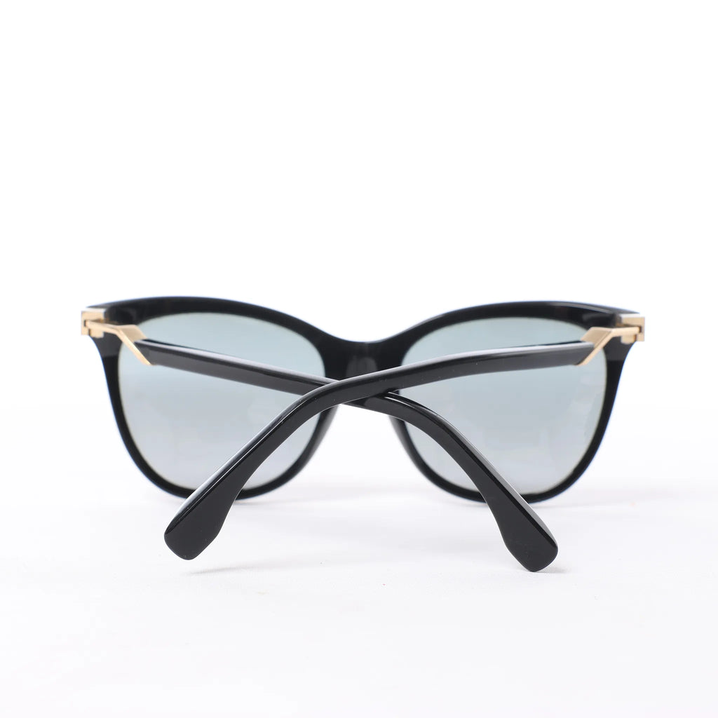 Fendi Zucca FF Logo Wayfarer Sunglasses in Black
